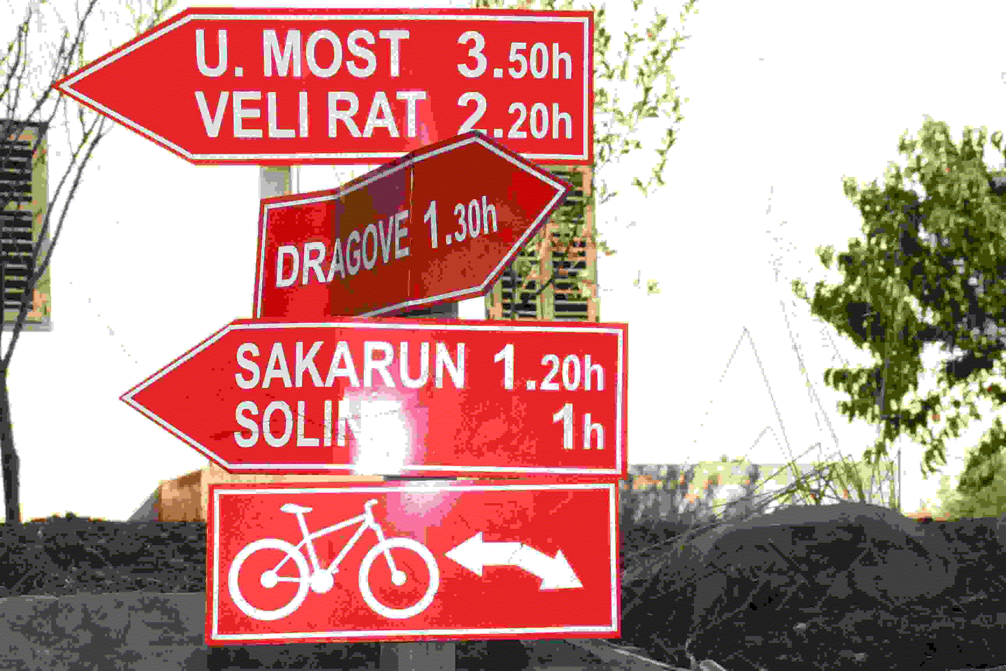 Verkeersborden in Kroatie